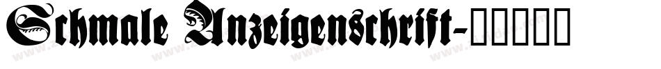 Schmale Anzeigenschrift字体转换